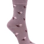 Mönstrad damstrumpa av bambu - Lila vide