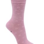 Mönstrad damstrumpa av bambu - Pink dots