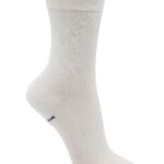 Mönstrad damstrumpa av bambu - White hearts