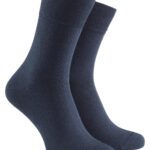 Strumpa med  komfortresår - Marin