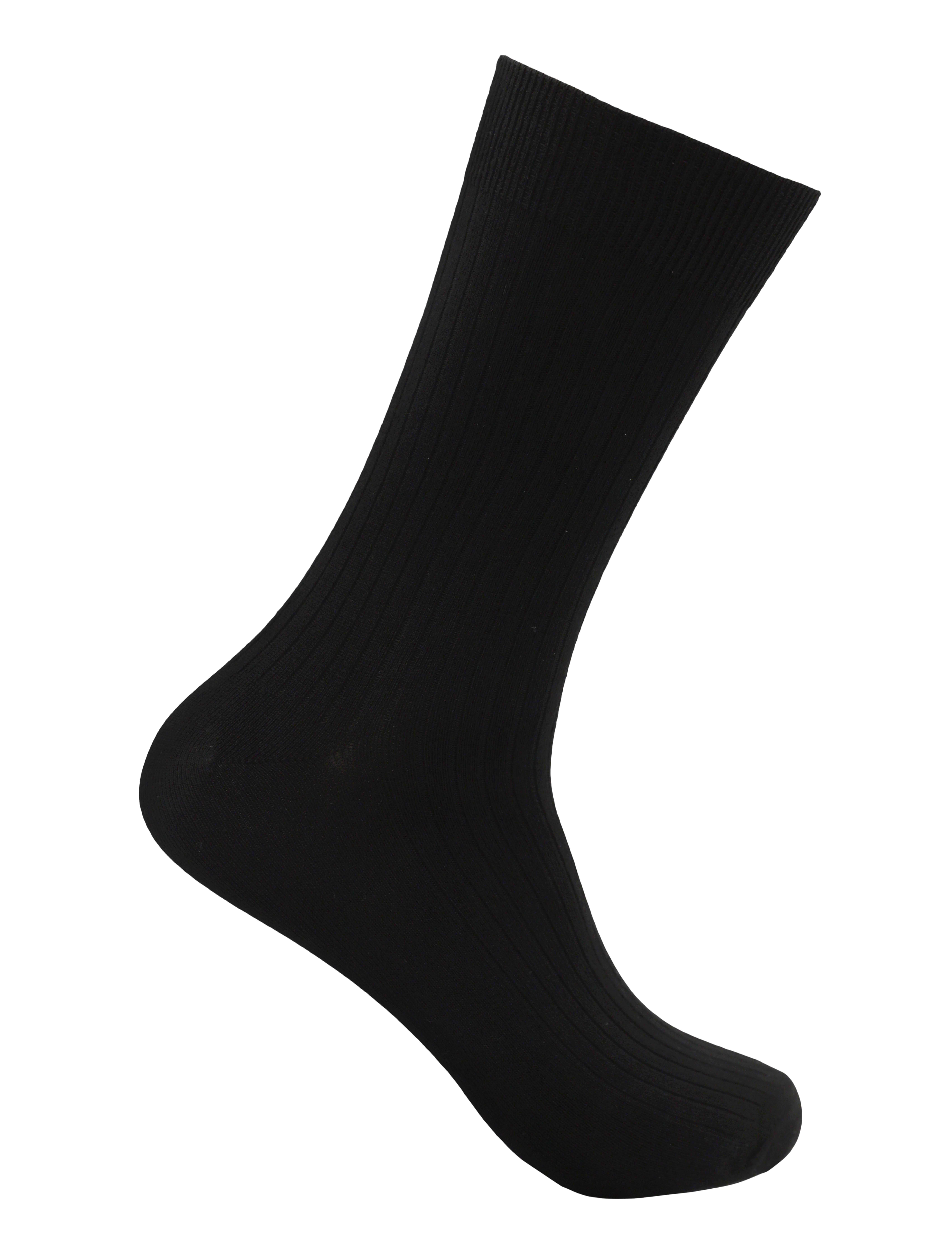 00000536601.jpg Strumpa av bambu med ribb - Svart - Bild 1