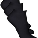 3-pack strumpa av bambu med kort skaft - Svart