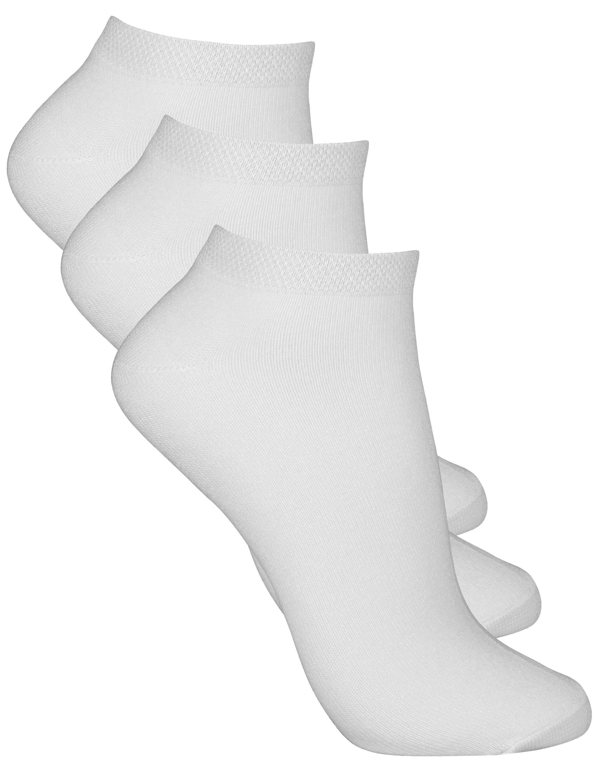 00000572902.jpg 3-pack strumpa av bambu med kort skaft 3-pack ankelstrumpa av bambu - Vit - Bild 1