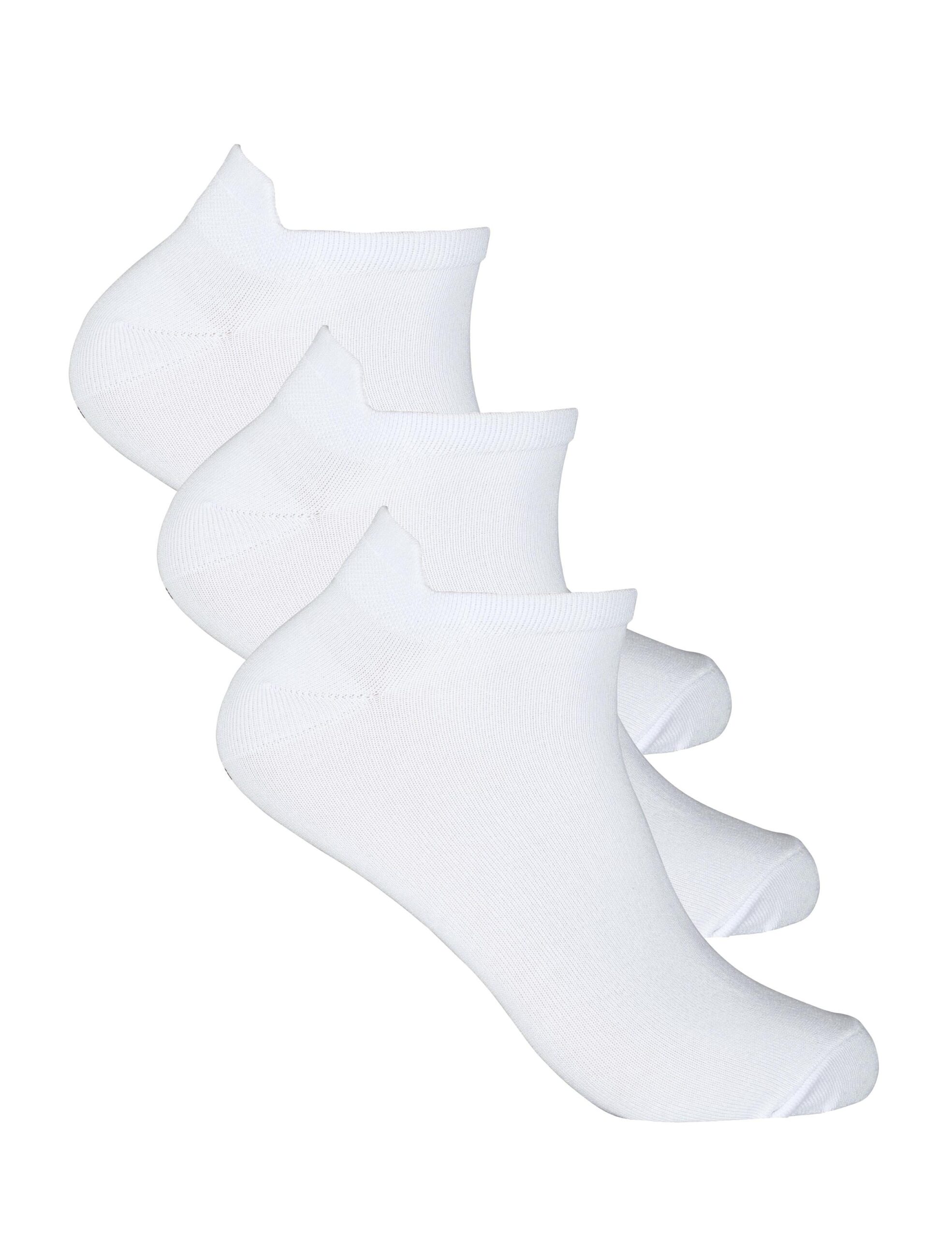 00000578002.jpg 3-pack strumpa av bambu sneakermodell 3-pack ankelstrumpa av bambu - Vit - Bild 1