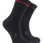 Tunn strumpa av bambu och merinoull - Svart