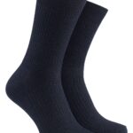 Ankelsock med ull extra lös resår - Marin