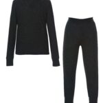 Barnunderställ av bambu och polyester - Svart