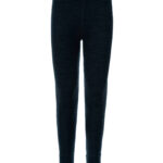 Barnlångkalsong av merinoull och bambu - Svart