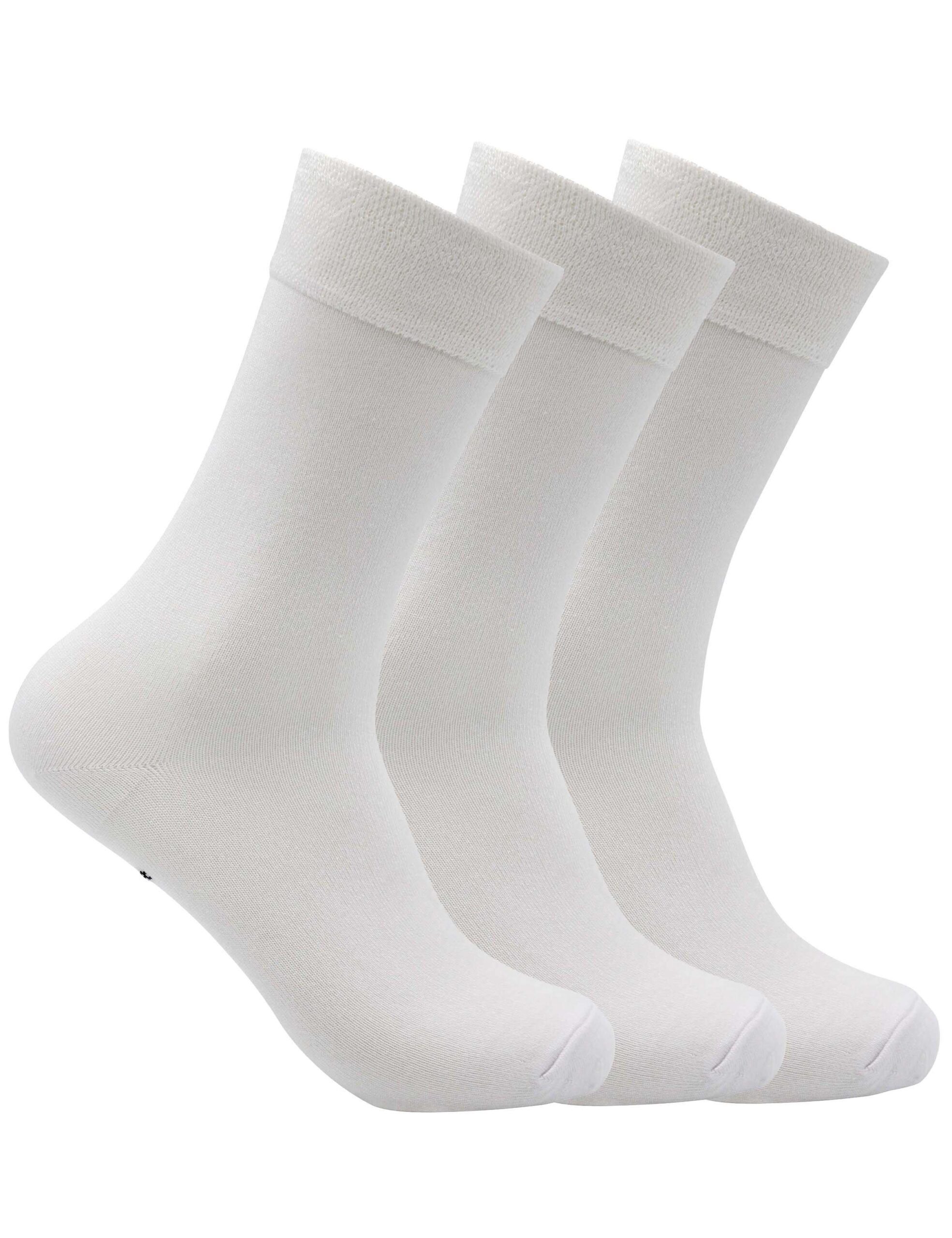 00005254302.jpg 3-pack strumpa av bambu med komfortresår 3-pack strumpa av bambu - Vit - Bild 1