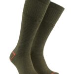 2-pack knälång jägarsock av ullblandning - Grön