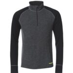 Underställströja till herr av merinoull och bambu - Mörkgrå