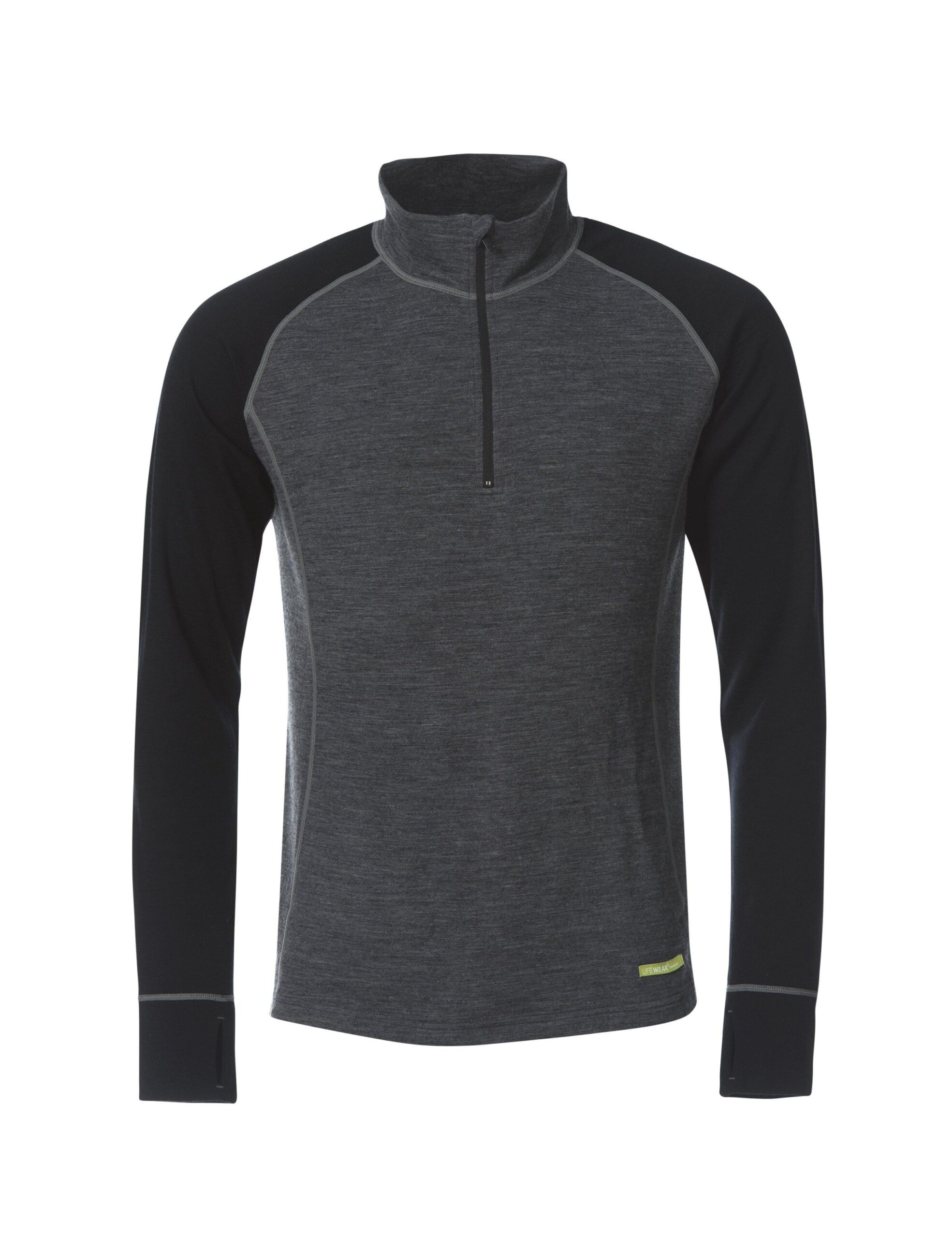 000068400A7.jpg Underställströja till herr av merinoull och bambu - Mörkgrå - Bild 1