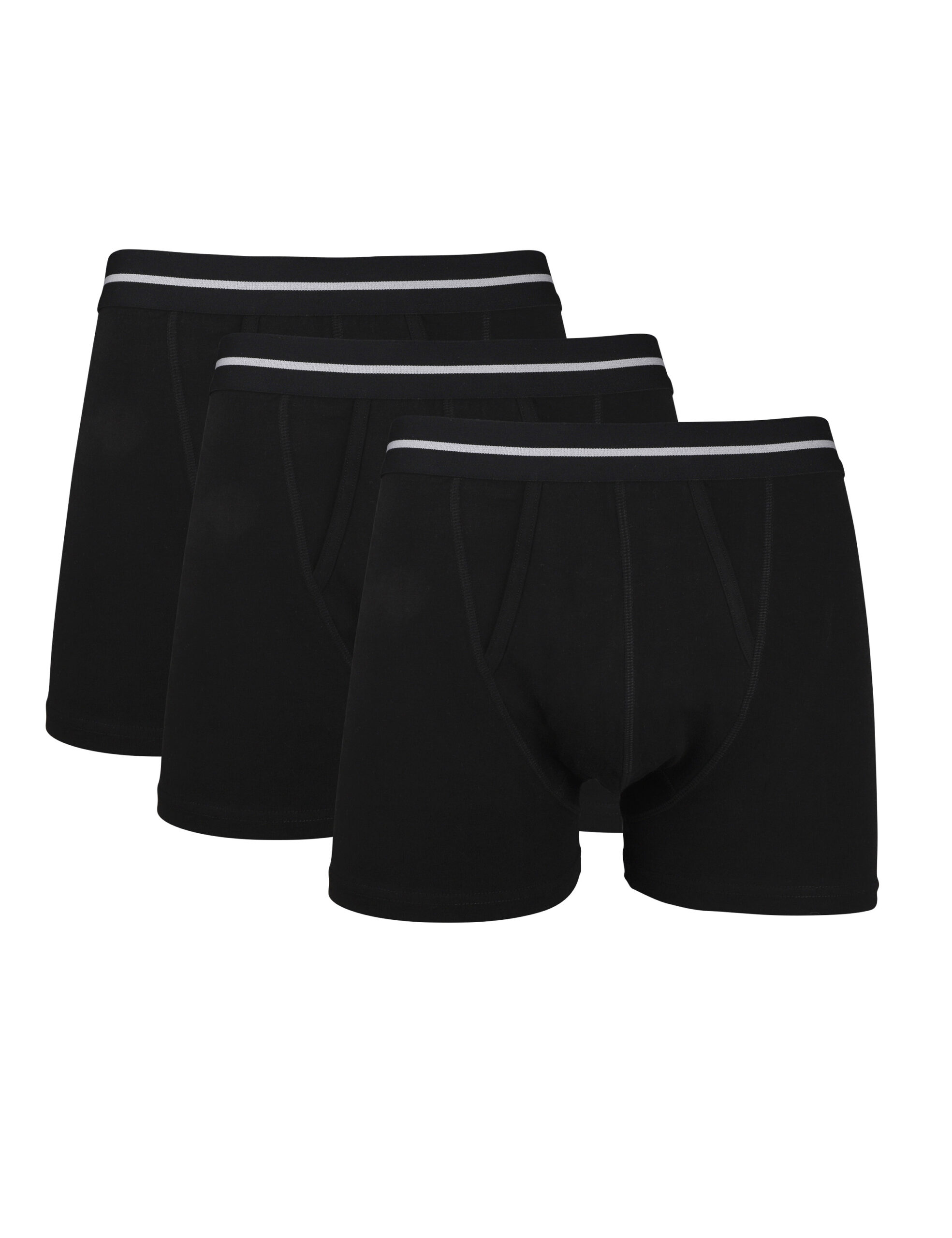 00006843301 3-pack boxer med gylf - Svart - Bild 1