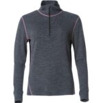 Underställströja till dam av merinoull och bambu - Mörkgrå