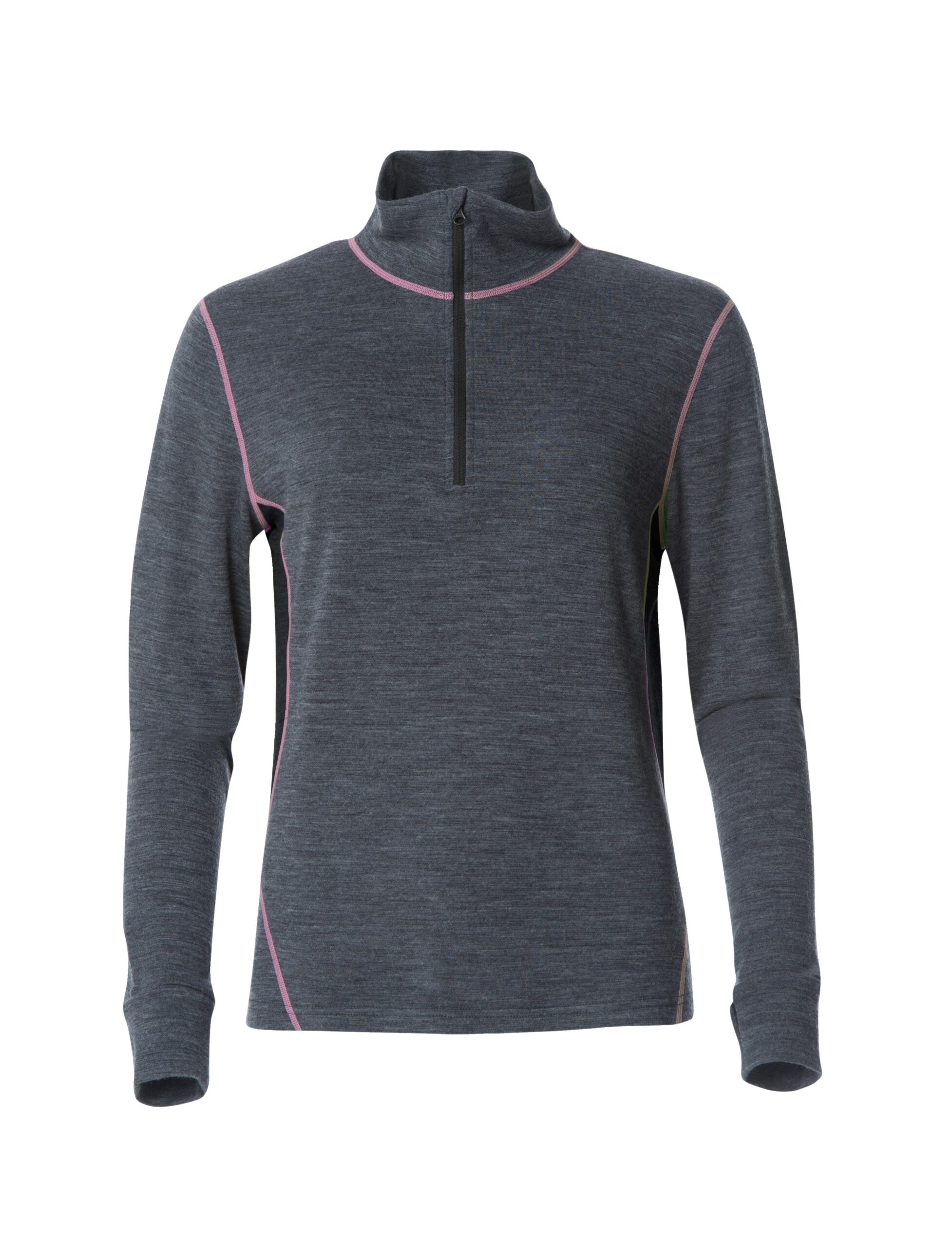 000079131A7.jpg Underställströja till dam av merinoull och bambu - Mörkgrå - Bild 1