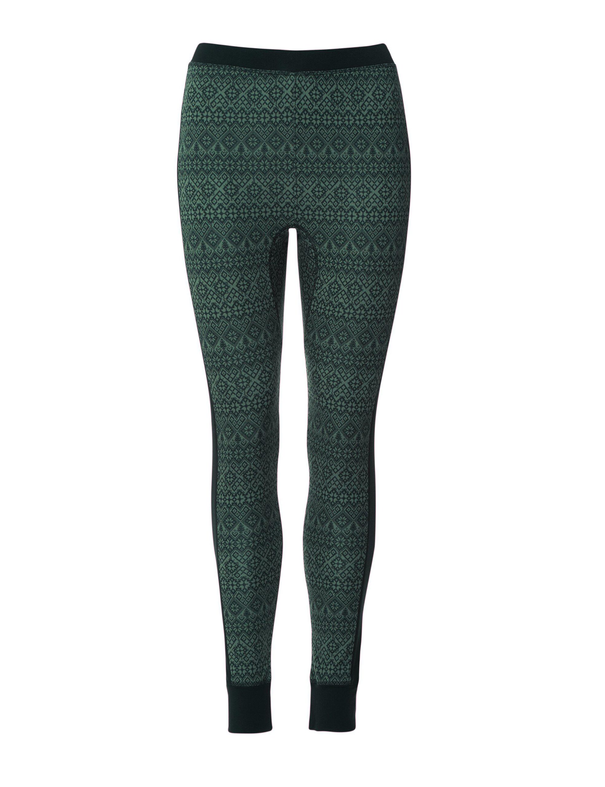 00007919521.jpg Långkalsong av bambu dam - Svart/grön - Bild 1