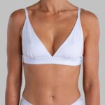 Triangel-BH av bambu - Vit