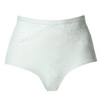 Highwaisttrosa med spets - Offwhite