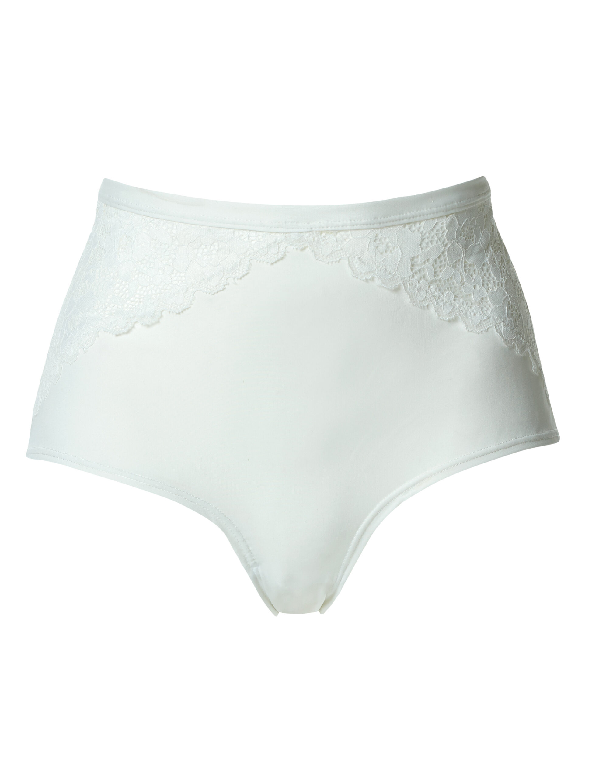 00007923202 Highwaisttrosa med spets - Offwhite - Bild 1