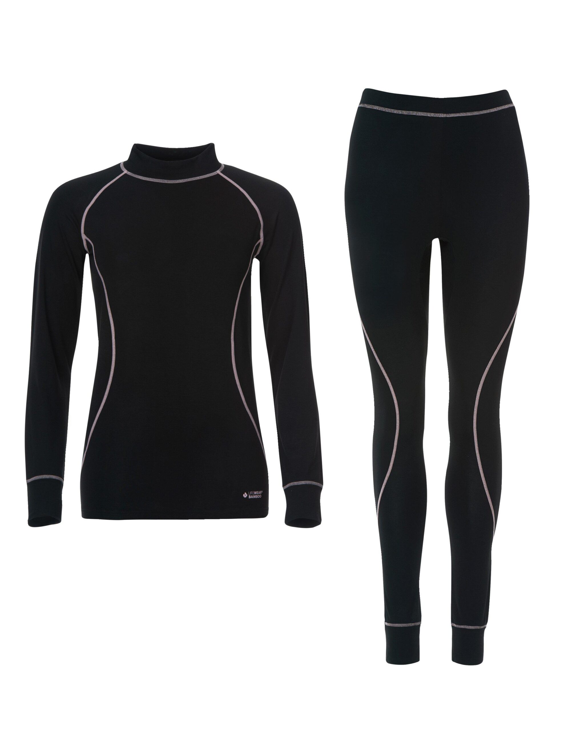 00007925101.jpg 2-delat underställ av bambu till dam - Svart - Bild 1