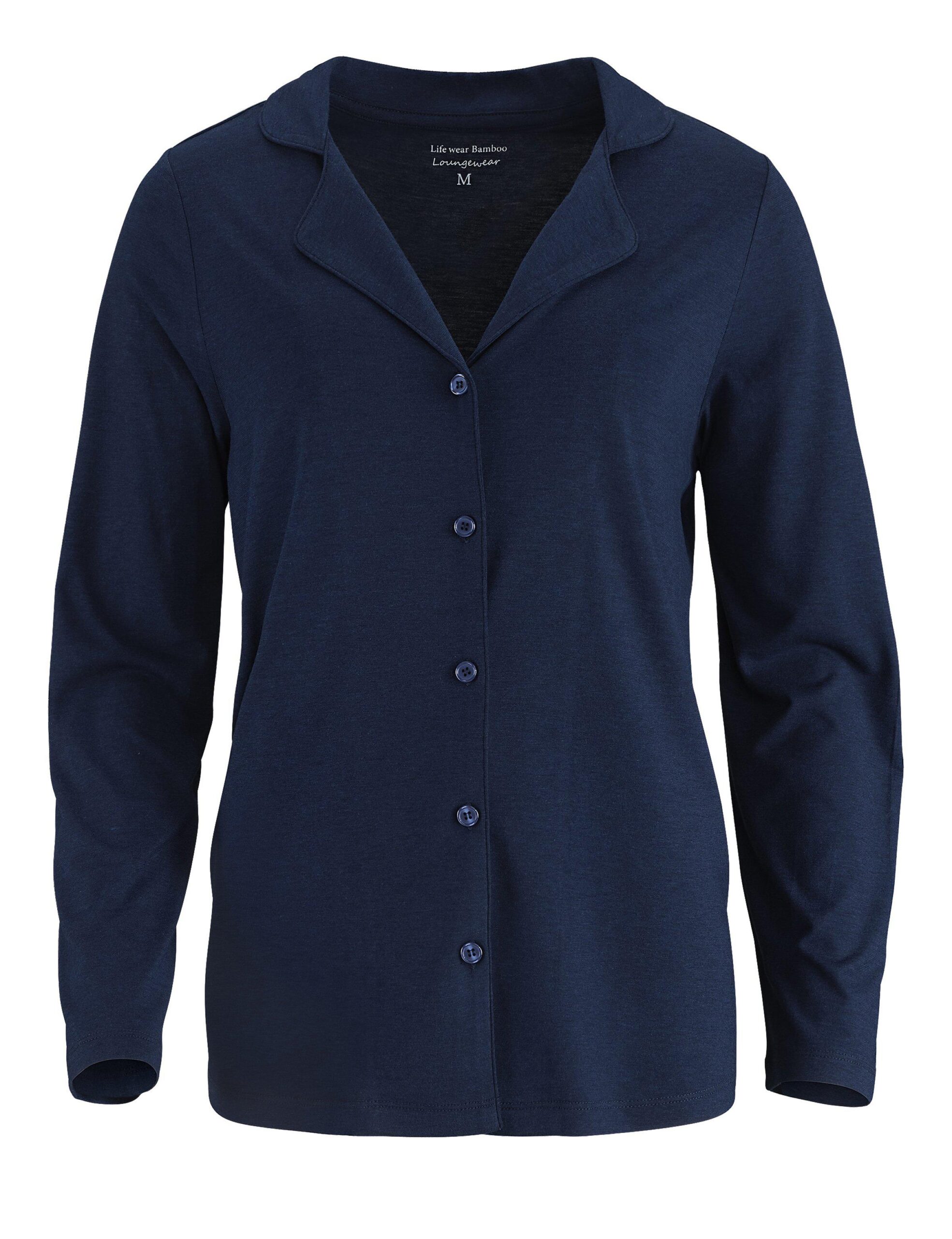 00009029682.jpg Pyjamasskjorta av bambu - Marin - Bild 1