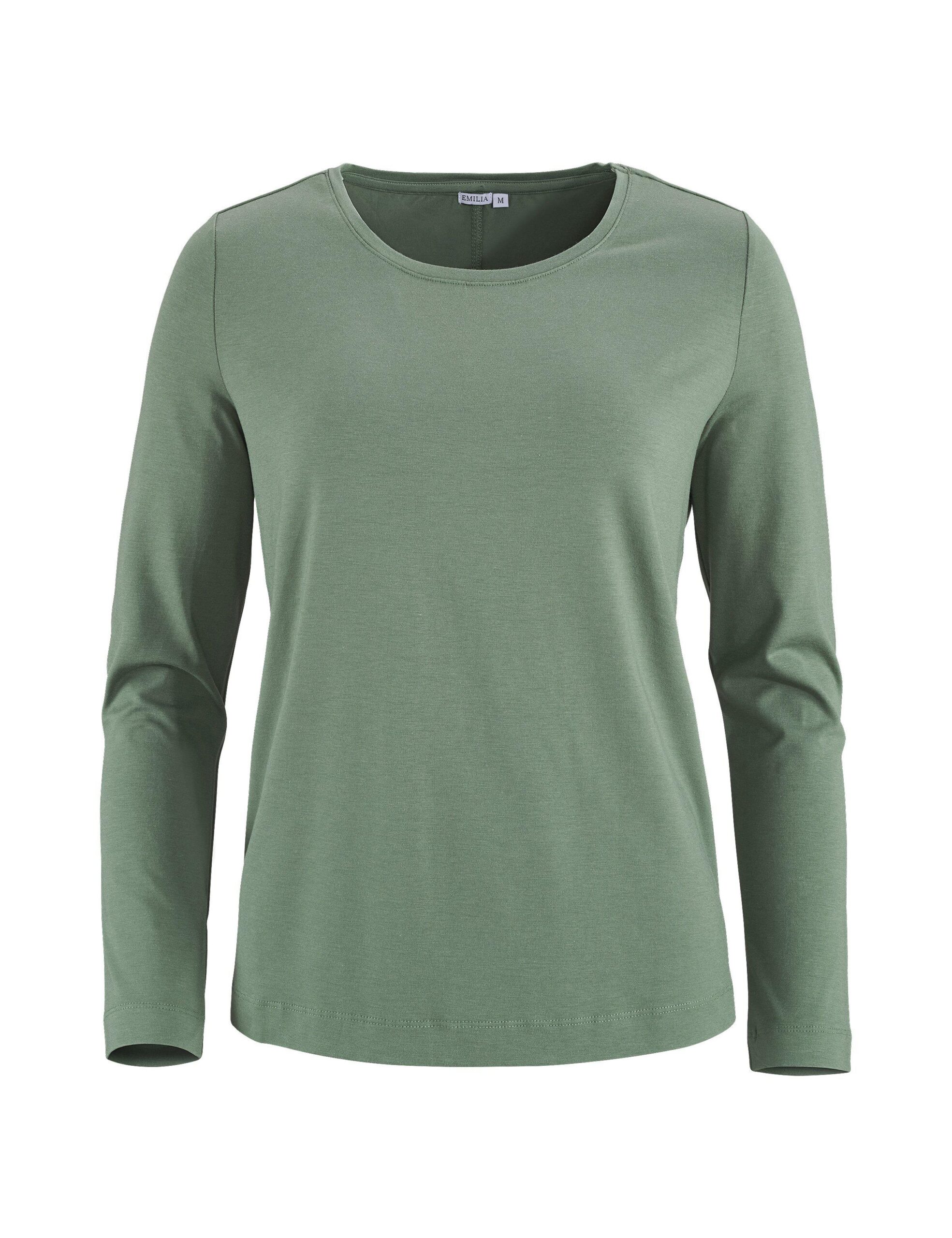 00009208706.jpg Topp av bambu med lång ärm - Grön - Bild 1