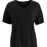 Topp av bambu v-ringad - Svart