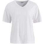 Topp av bambu v-ringad - Vit