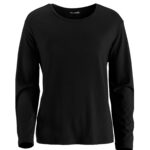 Topp av bambu med lång ärm - Svart