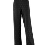 Pyjamasbyxa av bambu - Svart med vita prickar